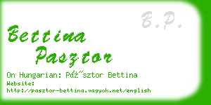 bettina pasztor business card